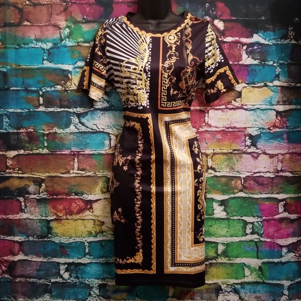 Chain Print Mini Dress